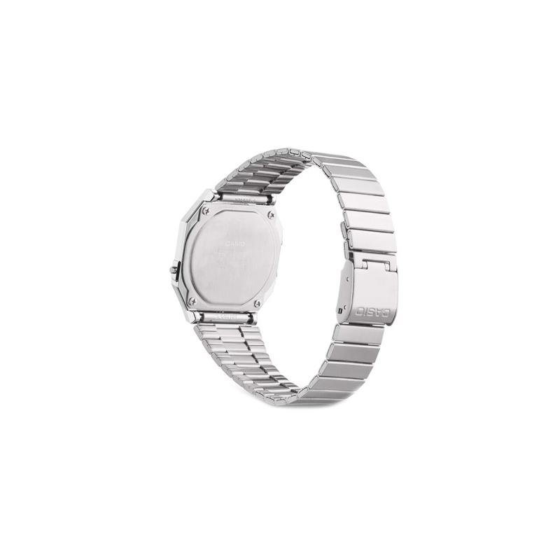 Casio Серия YOUTH - металлические маленькие квадратные маленькие серебряные часы модные ретро тренд маленькие серебряные часы классические маленькие квадратные ЖК-дисплей водонепроницаемые A700W-1A