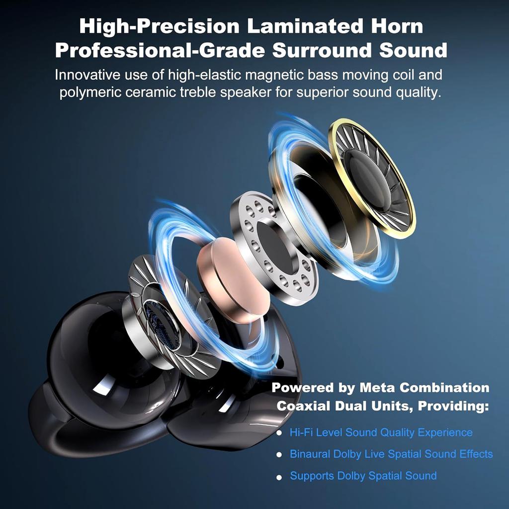 Переводчик языка с помощью искусственного интеллекта Беспроводные наушники-вкладыши 3-в-1 Наушники-переводчики в режиме реального времени Наушники с искусственным интеллектом Перевод на 144 языка Bluetooth 5.4 Гарнитура iOS Android