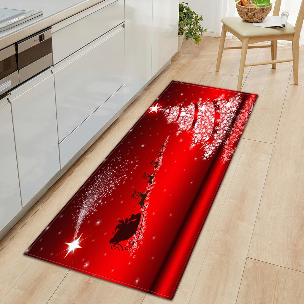 Christmas Kitchen Sand Carpet Doormat Long Floor Mat