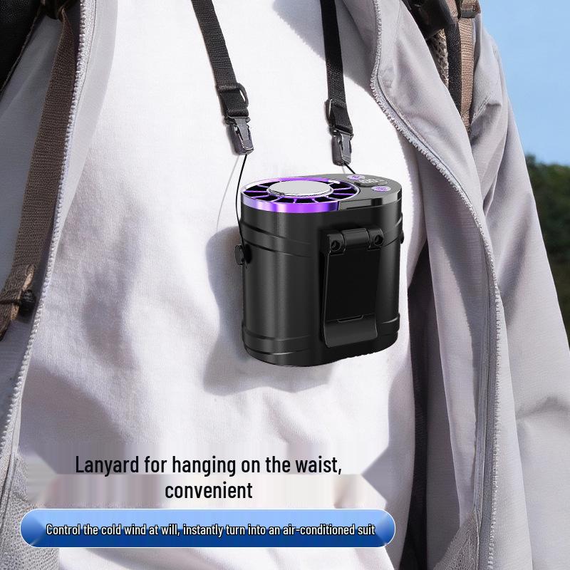 2026 Portable Waist & Neck Hanging USB Fan for Outdoor Camping & High-Temperature Workplaces