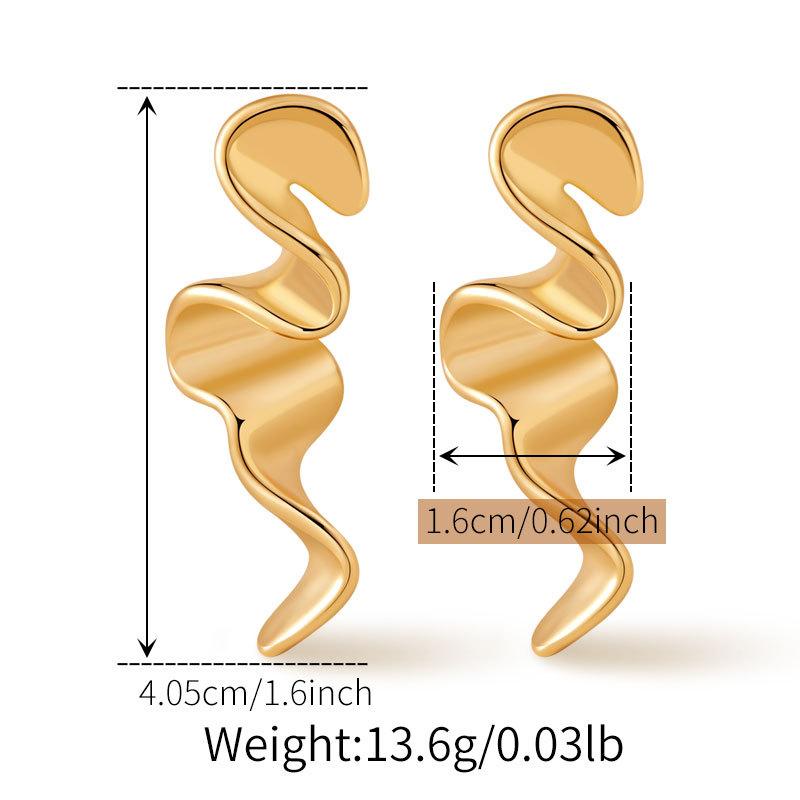 Retro Exaggerated Irregular Twisted Niche Premium Drop Earrings For Women