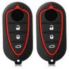 Силиконовый чехол-брелок для автоключа с 3 кнопками, подходит для Alfa Romeo Mito Giulietta Gto 159 Gta 4C Mito, Складной брелок, Защитный чехол