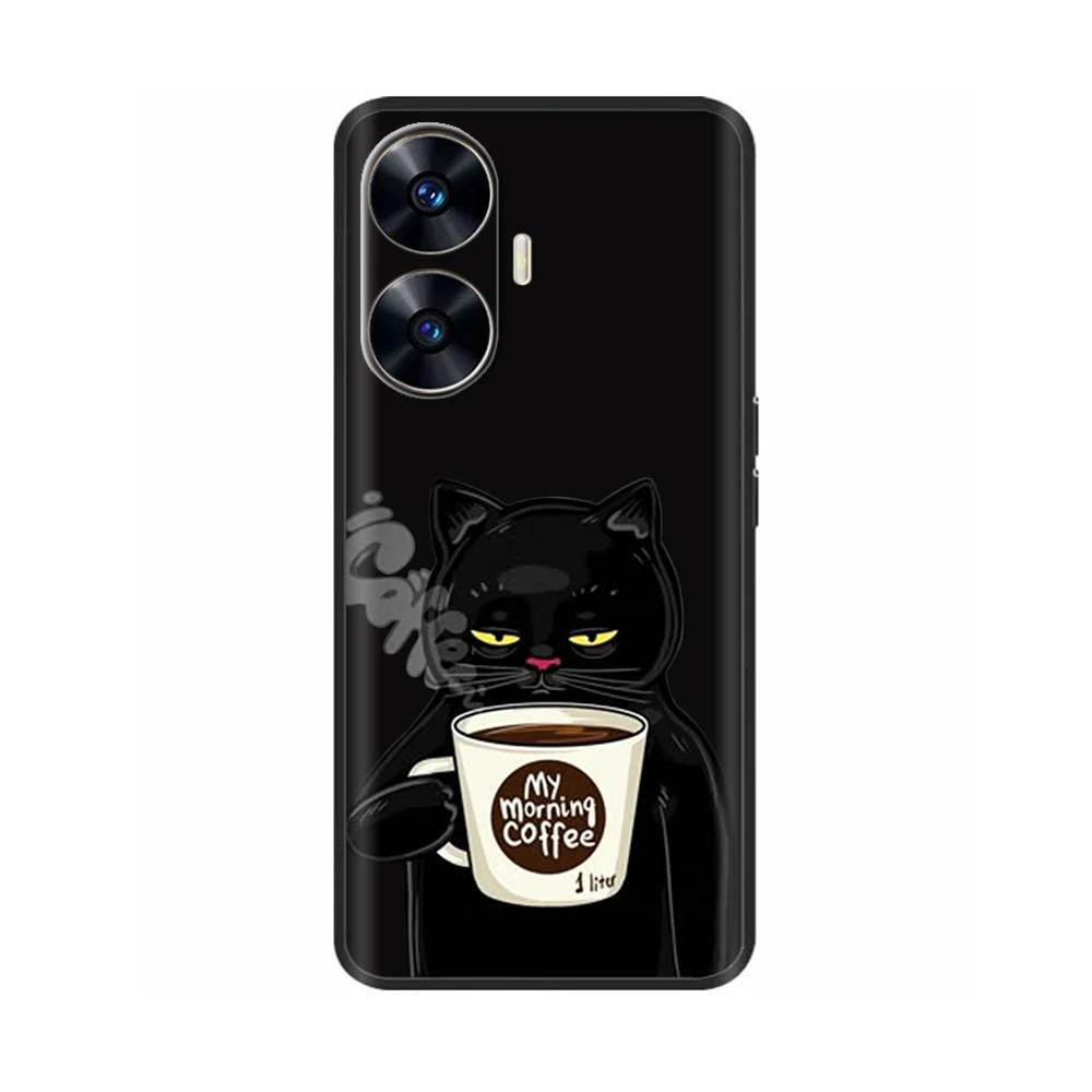 Чехол для телефона Realme C55 Модный Мягкий Жидкий Силикон Полная Защита Задняя Крышка для Realme Narzo N55 Чехол C 55 RMX3710 Fundas