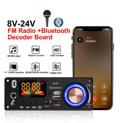 8 В-24 В Bluetooth V5.0 Mp3 декодер плата TF FM радио модуль беспроводной аудио приемник с микрофоном для громкой связи запись звонков