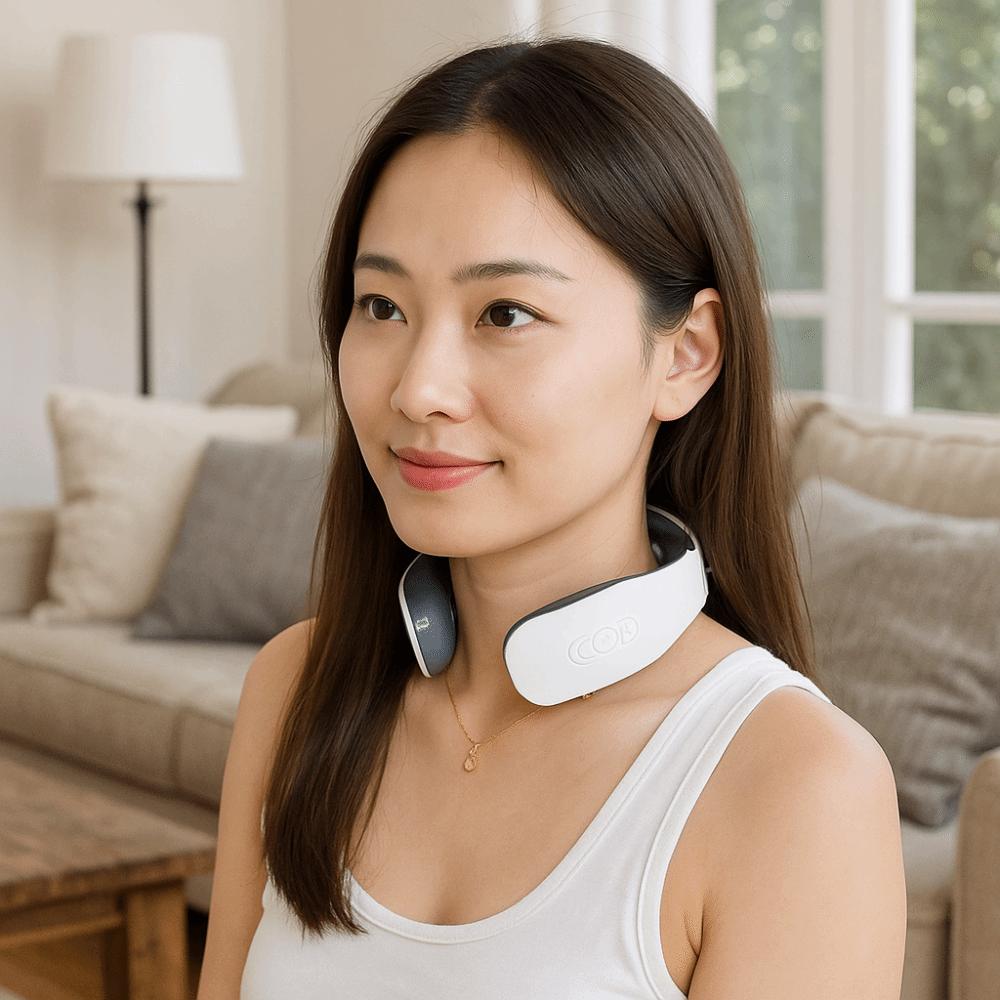 Infrared Heat Electric Neck Massager Vibration Cervical Spine Massager Office