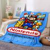 Mario Friends Pixel Art Flannel Blanket Super Soft Warm Cozy Blanket For Sofa Bed Office Travel Allseason Home Decor Gift