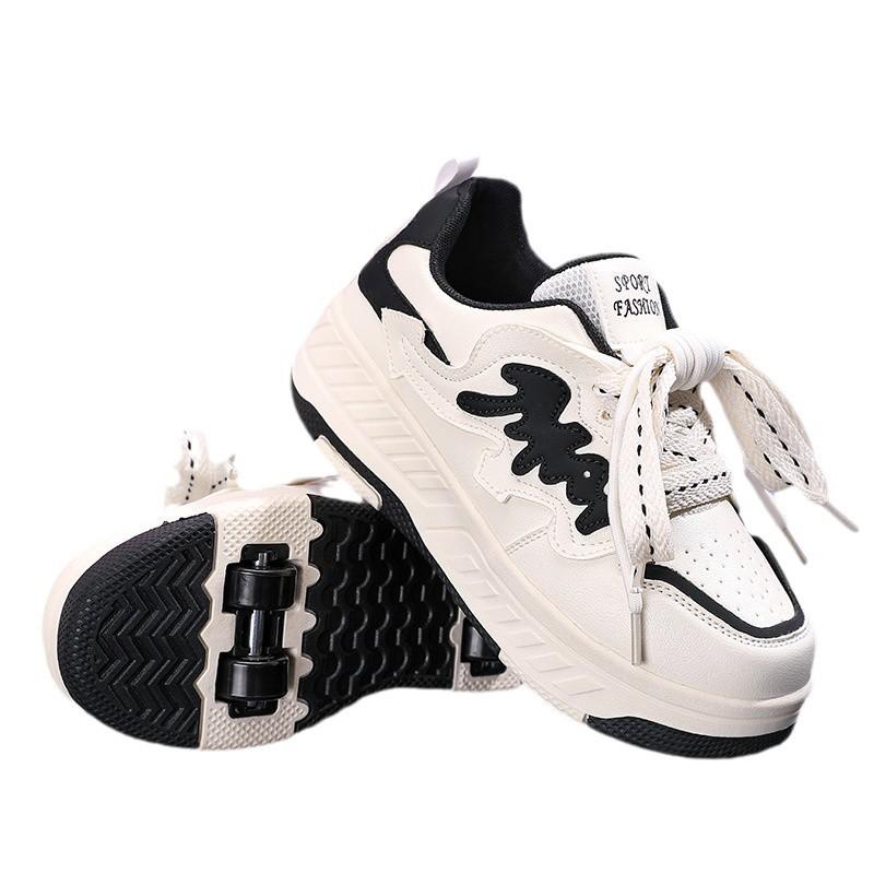 Kids Four Wheel Runaway Shoes Girls Boys Invisible Pulley Boys Skates Students