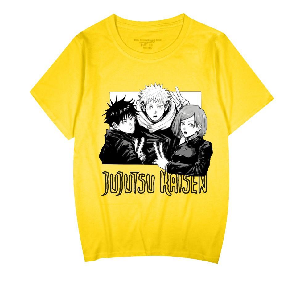 Мужская футболка с принтом Jujutsu Kaisen, унисекс, повседневная, модная, уличный стиль, с коротким рукавом, футболка