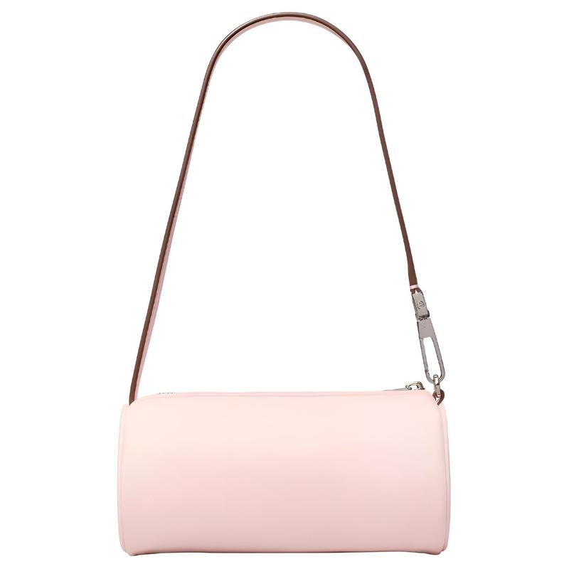 TORY BURCH Tang Liboqi VIRGINIA Silver Hardware Zipper Closure Fabric Cylindrical Bag Shoulder Bag Women's Pink 169167-600