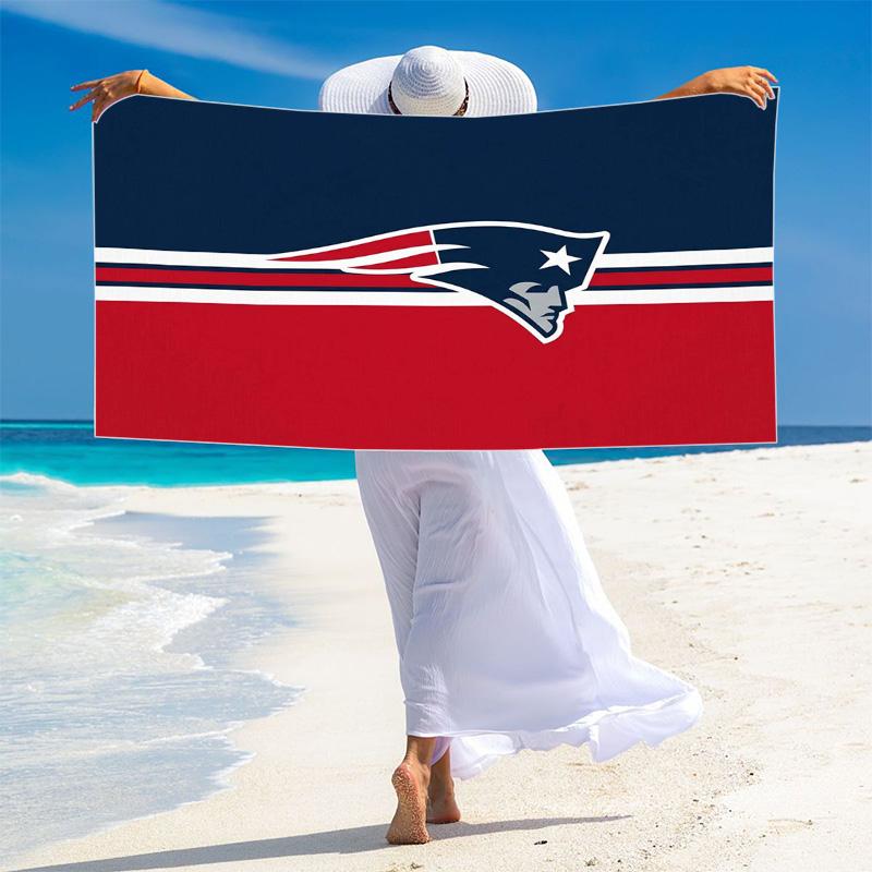 Пляжное полотенце с принтом New England Patriots, большое, мягкое, быстросохнущее, для пляжа, кемпинга, плавания