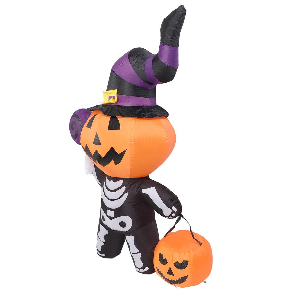 Надувное украшение в виде привидения со светодиодными огнями, водонепроницаемое, симпатичное, надувное украшение в виде скелета для двора