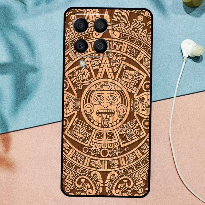 Mayan Calendar Wood Pattern For Samsung Galaxy M53 M33 M11 M21 M31 M12 M13 M14 M15 M35 M34 M54 M32 M52 M06 M16 M55 Case