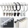 Window Curtain Hanging Ring Hook Curtain Rings Iron Clips Hanger Buckles Eyelets Grommet Hook Curtain Accessories