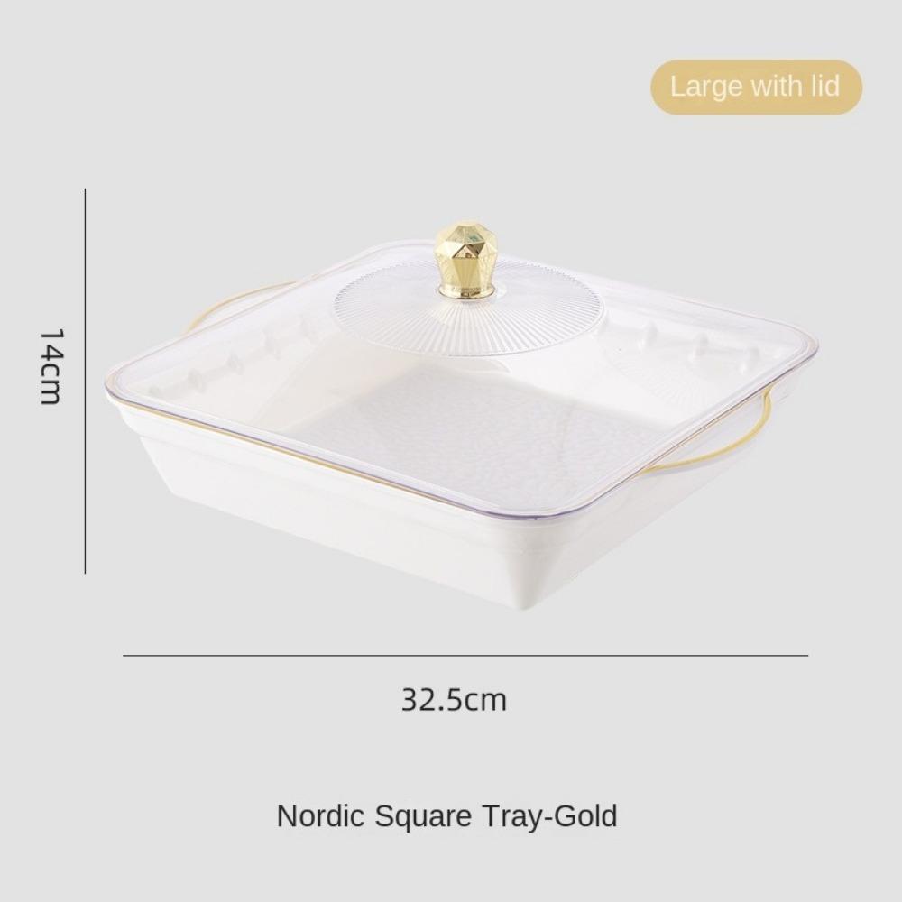 Transparent Buffet Food Tray Large Capacity Storage Box New Fruit Plate  Desktop Storage