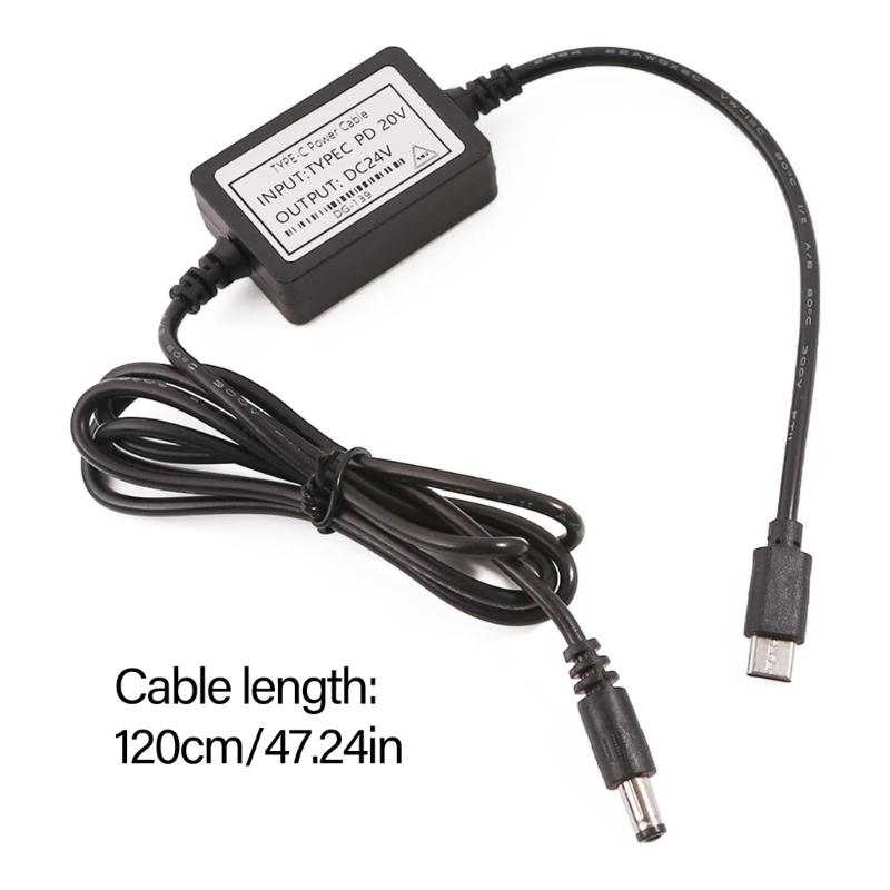 Кабель питания Type C на DC24V Различные разъемы PD20V на 24V для роутера, мини-вентилятора, колонок и других устройств Зарядный шнур