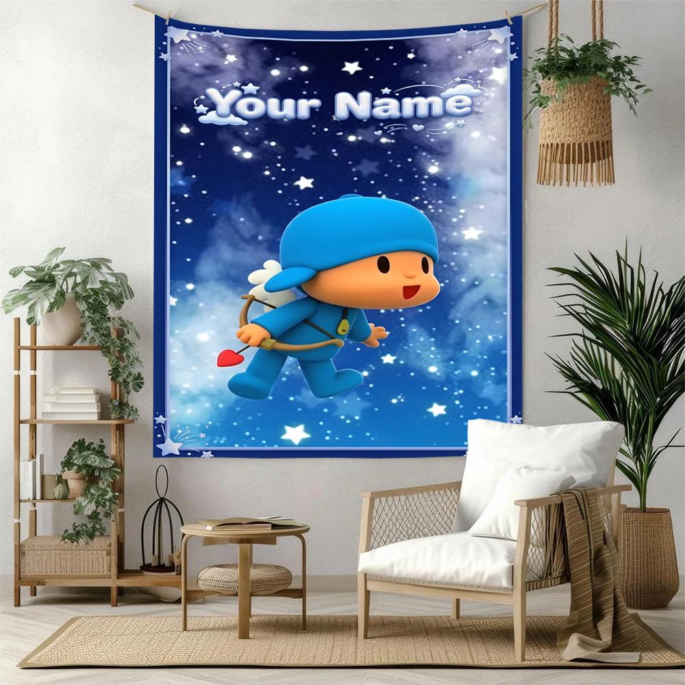 Pocoyo Customize Text Tapestry Foldable Wall Tapestry Machine Washable Ideal for Camping All-Season Use Perfect Gift for Relatives and Friends