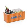 1/20 Scale Simulated Shipping Cargo Container Model Pen Holder Detachable Plastic Storage Box Desktop Organizer Household Supply
