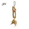Chew Toy for Parrots Wooden Blocks Parrot Toy, Bird with Beads Rattan Balls or No Paint Dried Star Fruits, Cage Accessory Small Medium Cockatiels