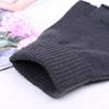 Unisex Knitwear Solid Knit Half Finger Mitten Gloves Finger