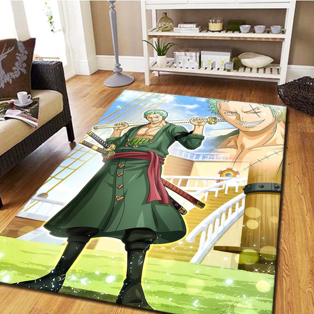 Roronoa Zoro Digital Print Carpet, Bedroom Play Mat, Home Decor Floor Rug, Cool Movie Themed Mat -HYQ80