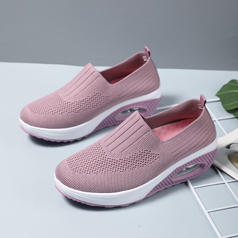 Женская прогулочная обувь, нескользящая ортопедическая обувь на воздушной подушке, женские сабо на платформе, дышащие женские кроссовки на танкетке