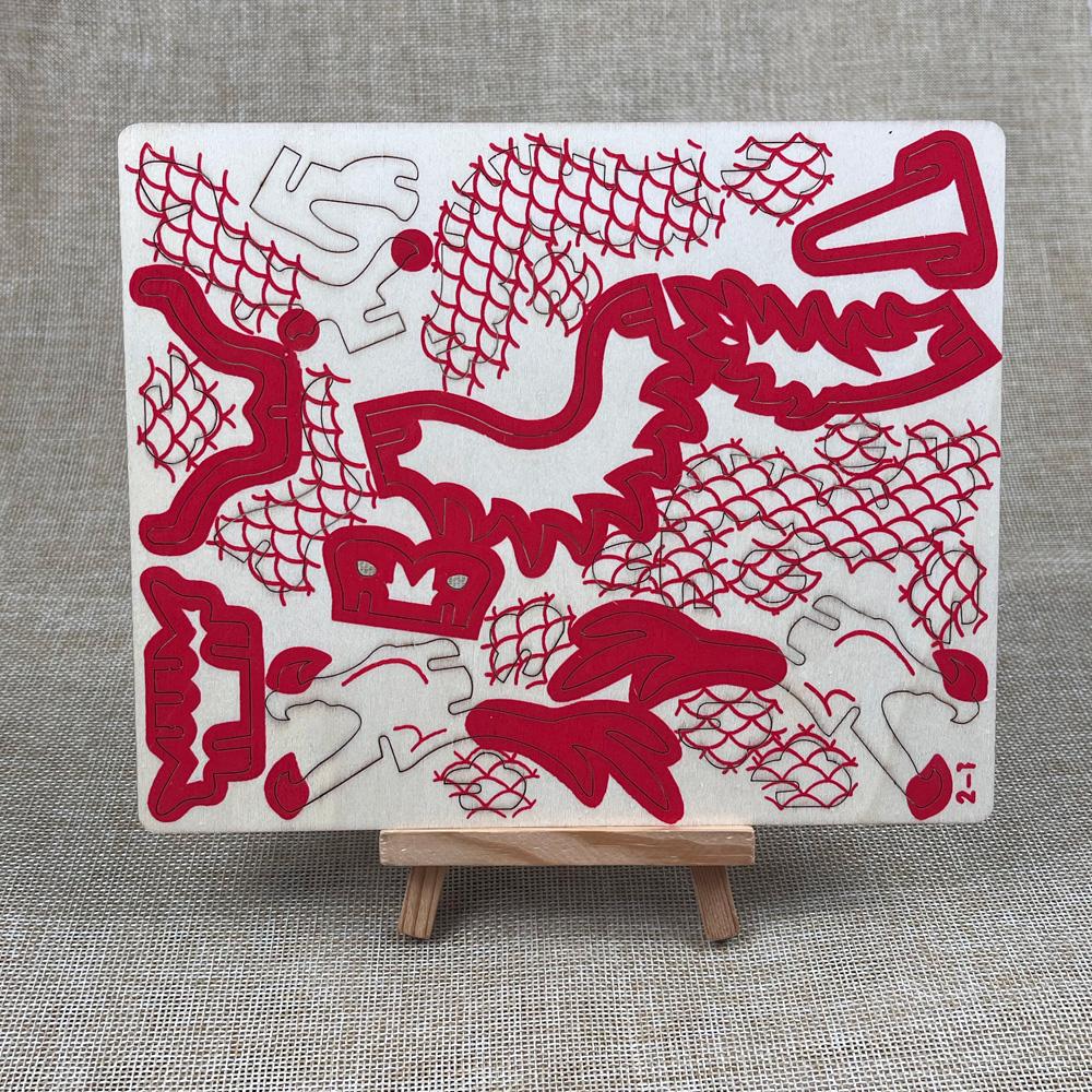 Лазерная резка DIY китайский дракон игрушка 3D деревянная головоломка игрушка сборная модель комплект для детского рабочего стола12 лет+