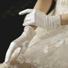 1 Pair Mesh Bow Knot Gloves Short Glove Lace Gloves Women White Satin Gloves Wedding  Ladies/Girls