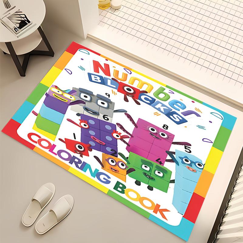 1pc Numberblocks7 Print Area Rug - Soft, Washable Non-Slip Indoor Mat, Living Room, Home Office Decorative Rug,Office Decorative