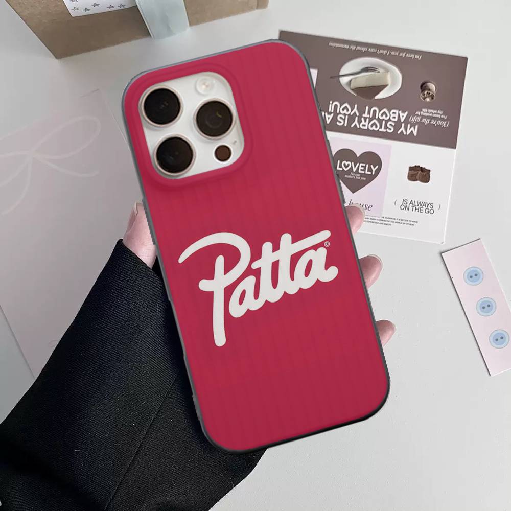 Модный чехол P-patta из мягкого гофрированного материала для iPhone 11 12 13 14 15 16 17 Pro Max Plus Pro, противоударный чехол