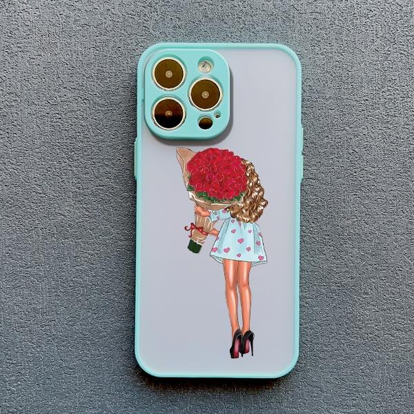 Чехол для iPhone 16 15 X XR XS 14 13 12 Mini 11 Pro Max с рисунком 'Городская Девушка' для макияжа, Чехол с рисунком девушки для iPhone 7 8 Plus SE2
