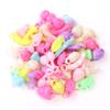 50pcs/lot Mixed Color Plastic Beads Butterfly Snowflake Candy Shaped Loose Beads For DIY Bracelet Earrings Accessories Wholesale
