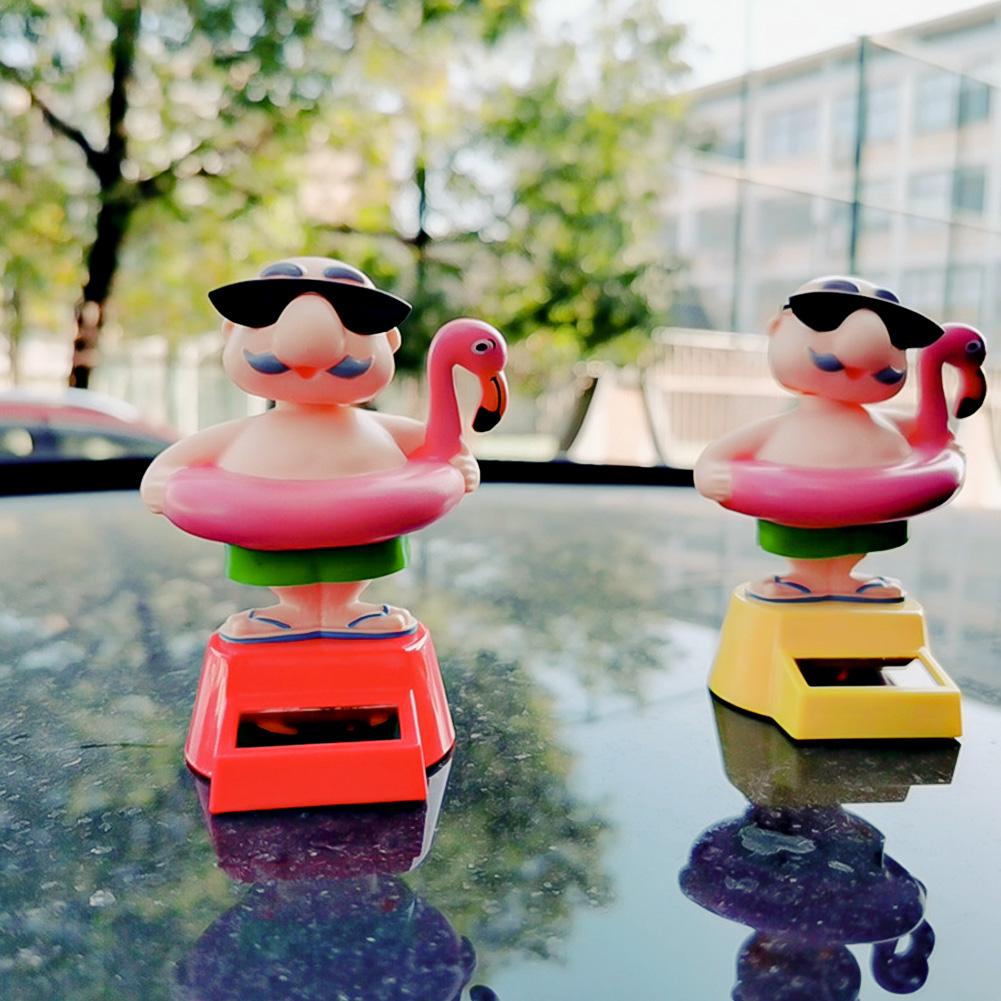 Солнечная энергия качающийся мастер автомобильный орнамент мультфильм танцующая анимированная кукла автомобильная приборная панель украшения милые автомобильные аксессуары