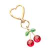 Элегантный прочный металлический милый брелок с подвеской в виде вишни, модный аксессуар для стильных девушек и женщин