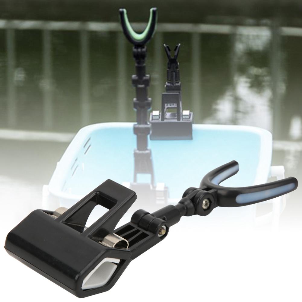 Plastic Portable Luminous Head 360 degrees  Rotating Fishing Rod Bracket Holder Back Hanging Stand