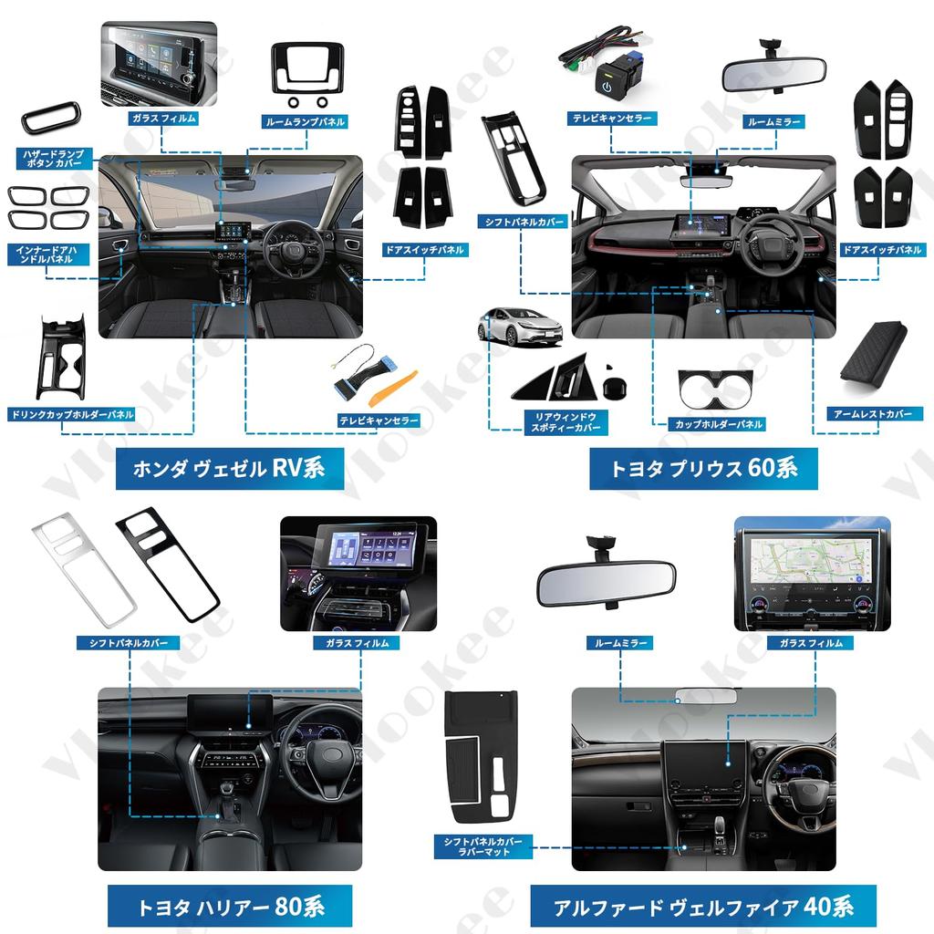 Vlookee Аксессуары для Honda Vezel Новый VEZEL RV3 / RV4 /