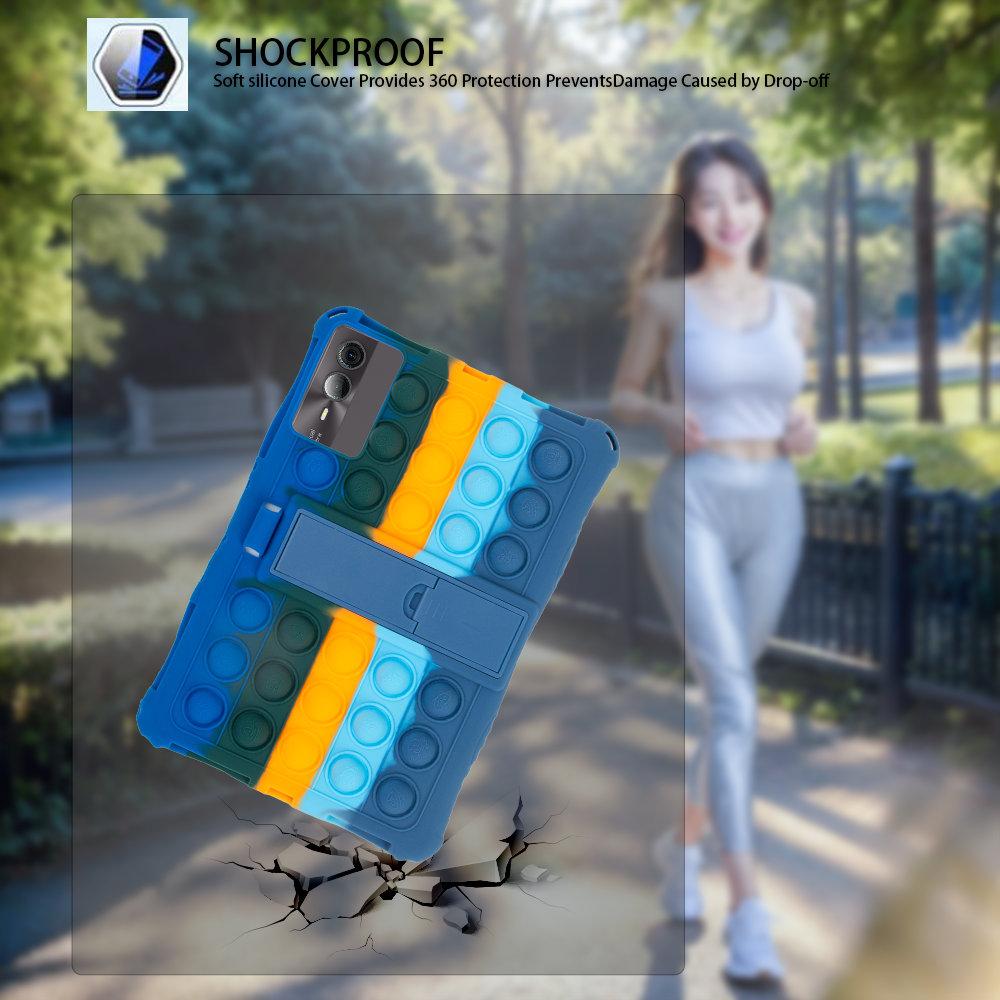 Мягкий чехол-подставка Bubble для Blackview Tab 90 Wifi 2025 с плечевым ремнем, защитный детский чехол для планшета