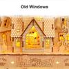 3D Halloween Haunted House Wooden Puzzle Ghost Tree House Light DIY Model Craft Kits Desk Decoration Toys Gift For Kids
