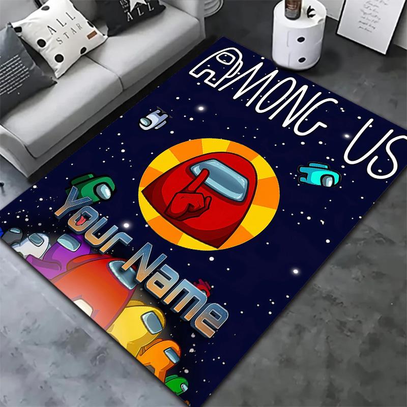 Among Custom Name Carpet Rug For Living Room Bedroom Home Sofa Decoration,Kids play Non-slip Floor Mat