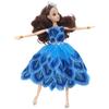 Милый танцевальный костюм с павлиньими перьями, цельное платье для куклы Барби 1/6, модная одежда для кукол 1/6 BJD, детская игрушка