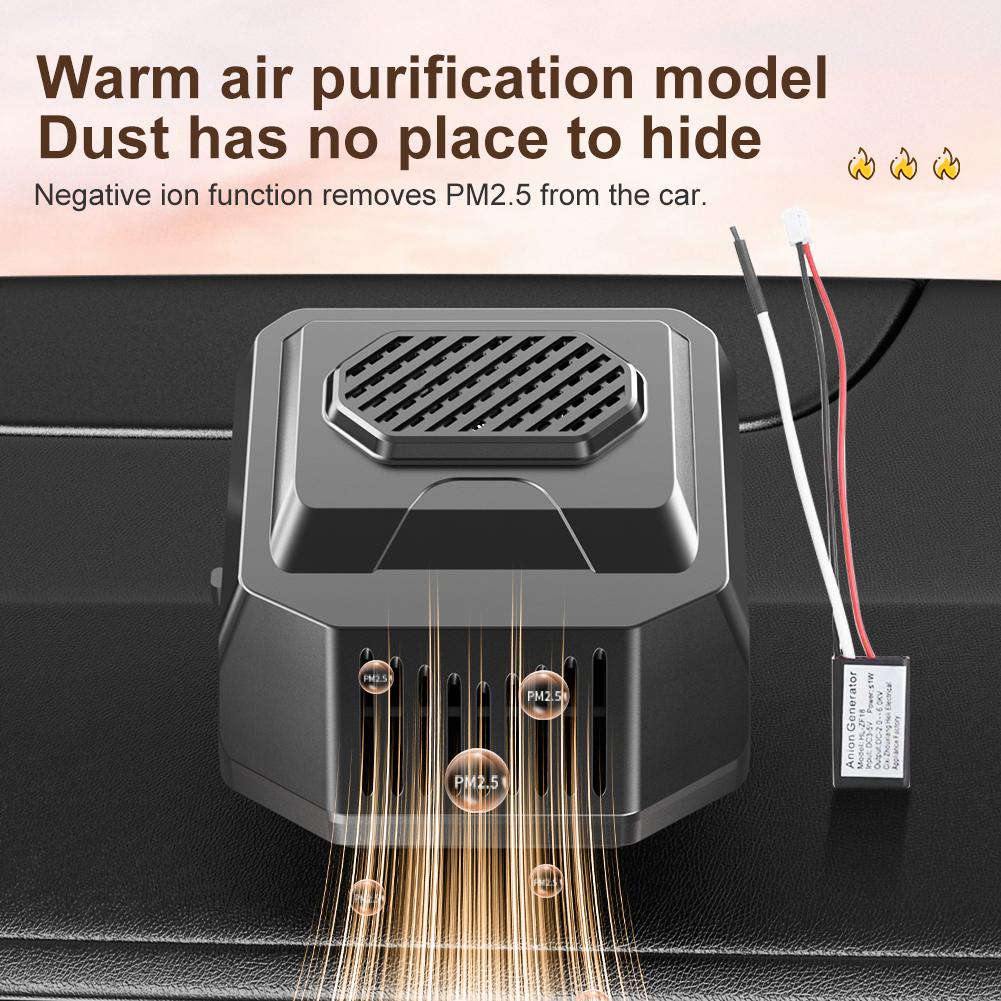 Car Heater Fan 12V Auto Windshield Defroster Fast Heating Car Defogging Demister for Winter Humid Weather