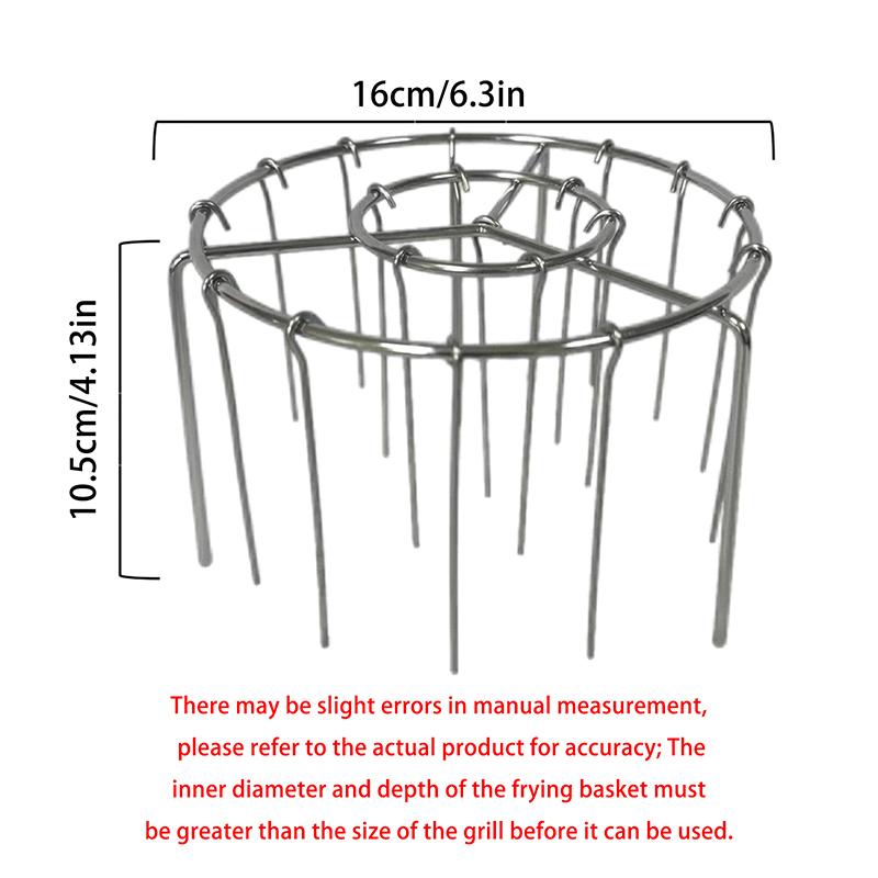 Аэрофритюрница Вертикальная решетка для гриля из нержавеющей стали Съемная решетка для гриля Вертикальный держатель для шампуров для барбекю 24 иглы для выпечки
