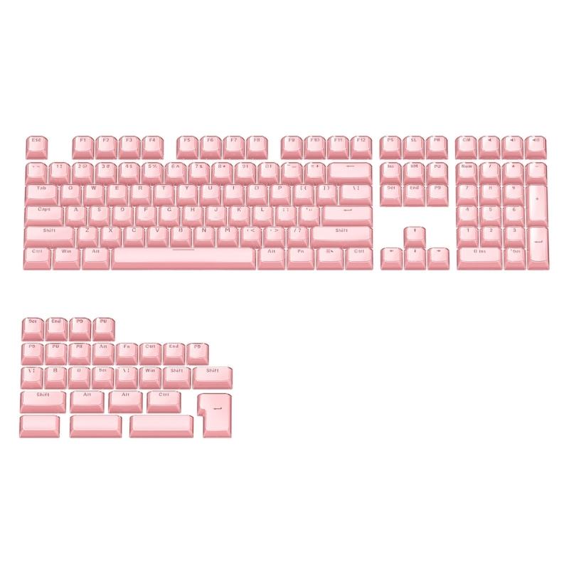 Набор колпачков для клавиш PC на 113 клавиш для механических клавиатур с двойным литьем, профиль OEM, дизайн Crystal Jelly