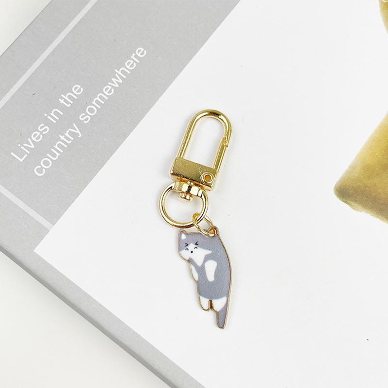 Брелок с изображением милого кота и котенка, кавайный брелок в виде лапы питомца, подвеска в виде когтя