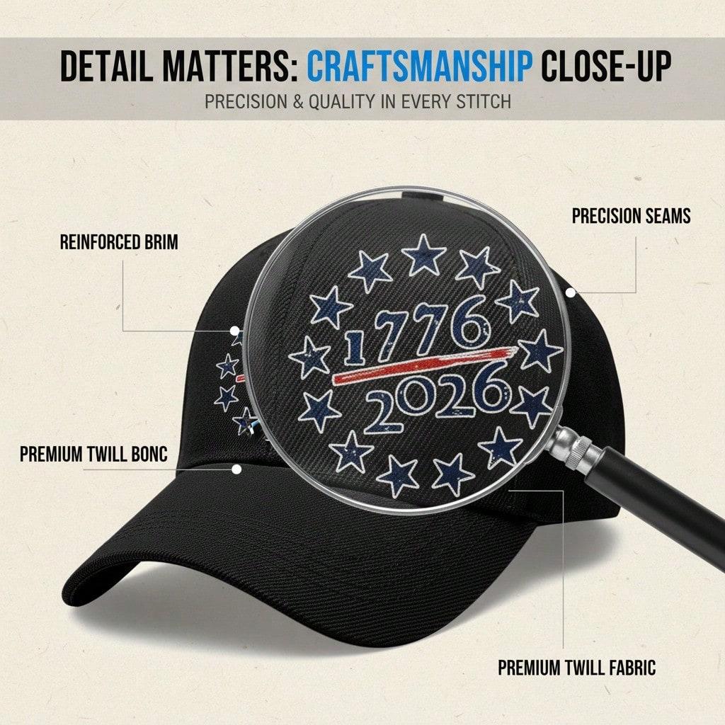 [Patriotic Baseball Cap] 2026 USA Patriotic Print Polyester Adjustable Breathable Curved Brim Cap For July 4Th Independence Day Memorial Day