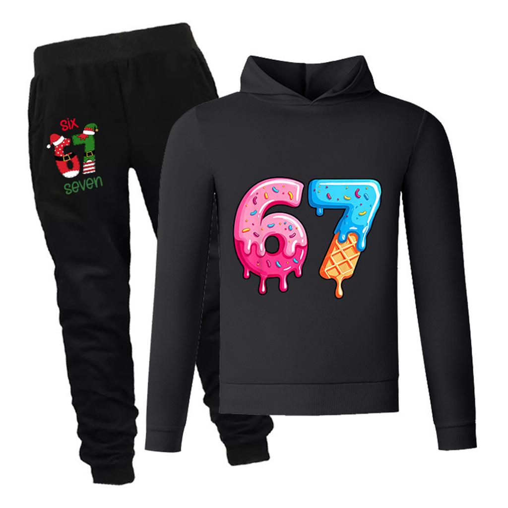 Детский пуловер с длинным рукавом свободного кроя с принтом в виде букв, комплект