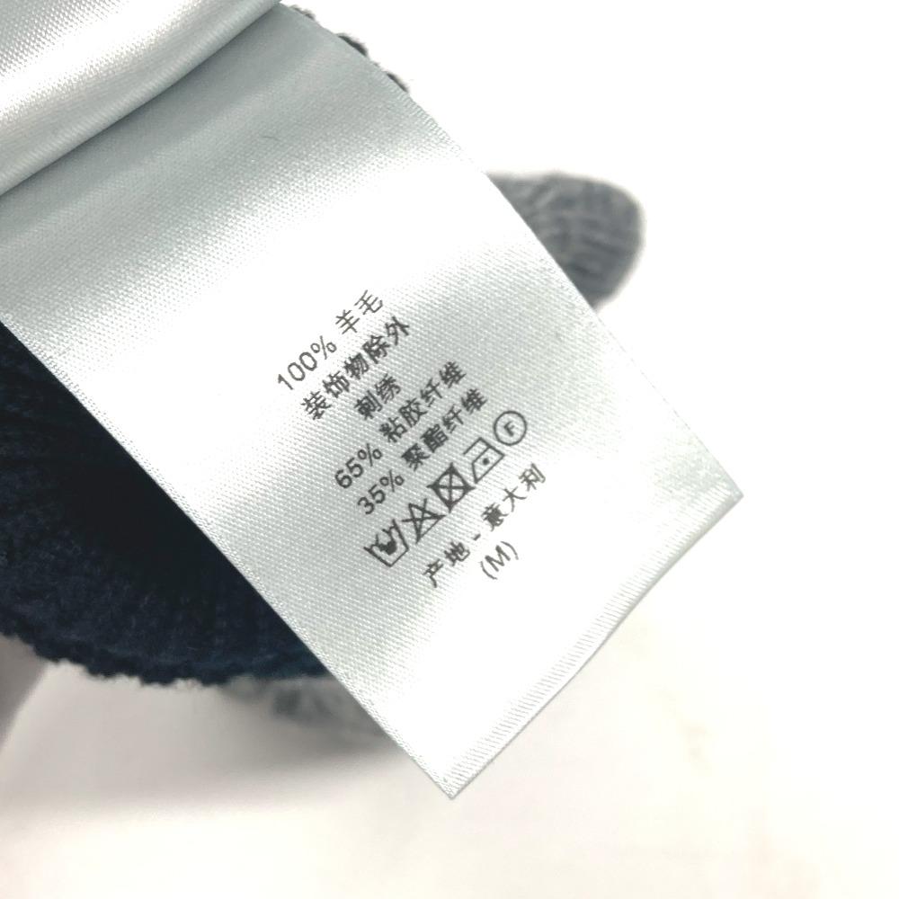 Dior 213MG01AT481 Двухцветные перчатки с логотипом CD Аксессуары перчатки шерстяные серый/Черный