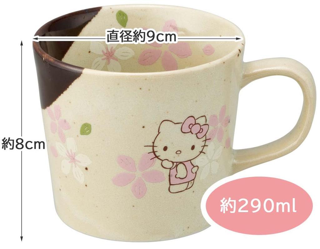 Skater Mino Ware Mug Hello Kitty Sakura Sanrio 9x8cm CHMM1-A