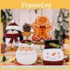Очаровательная красная и черная клетчатая коробка для печенья Санта-Клауса на Рождество