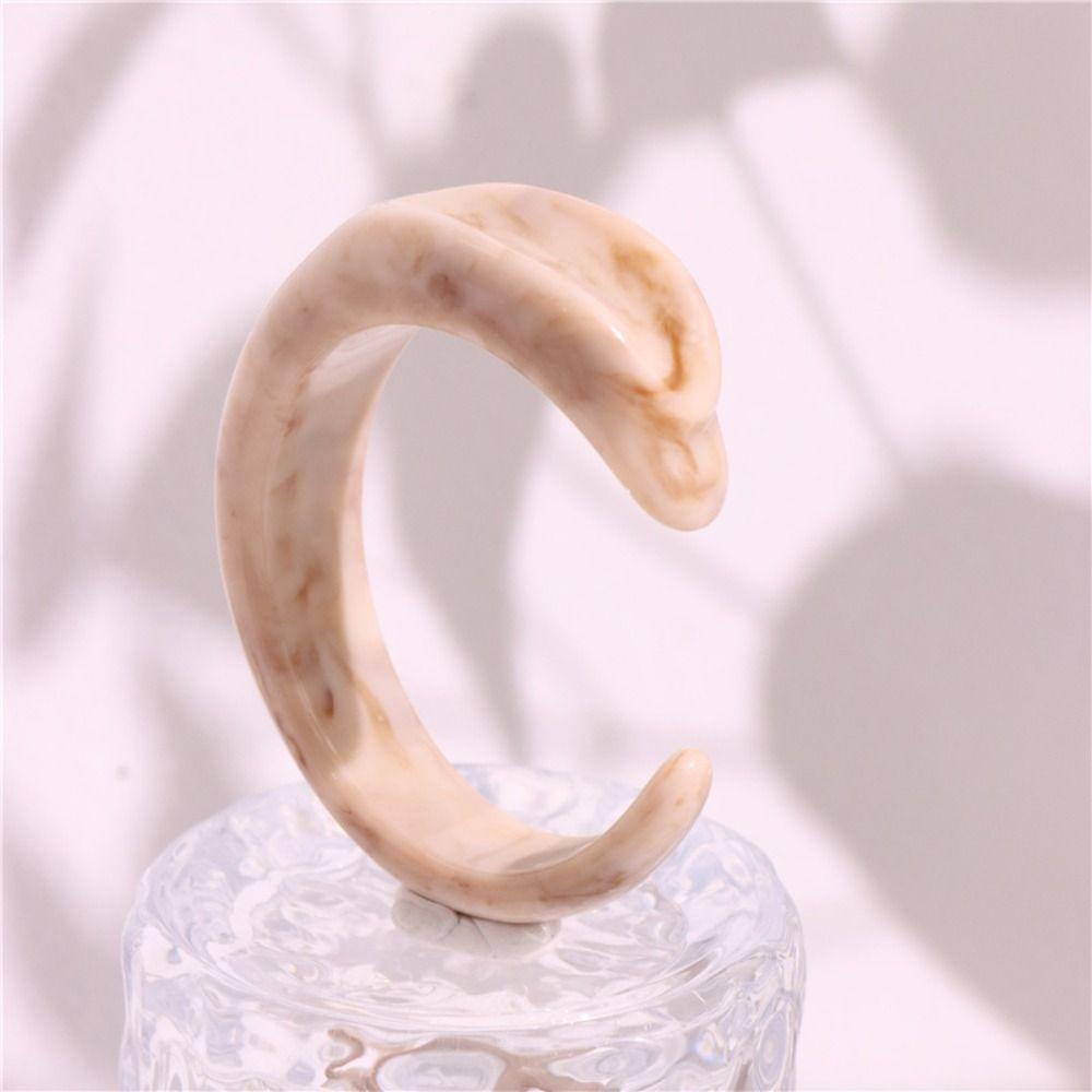 Smudging Irregular Wide Bracelet Shiny Retro  Hand Ring Cute Acrylic Open Bangle  Decoration