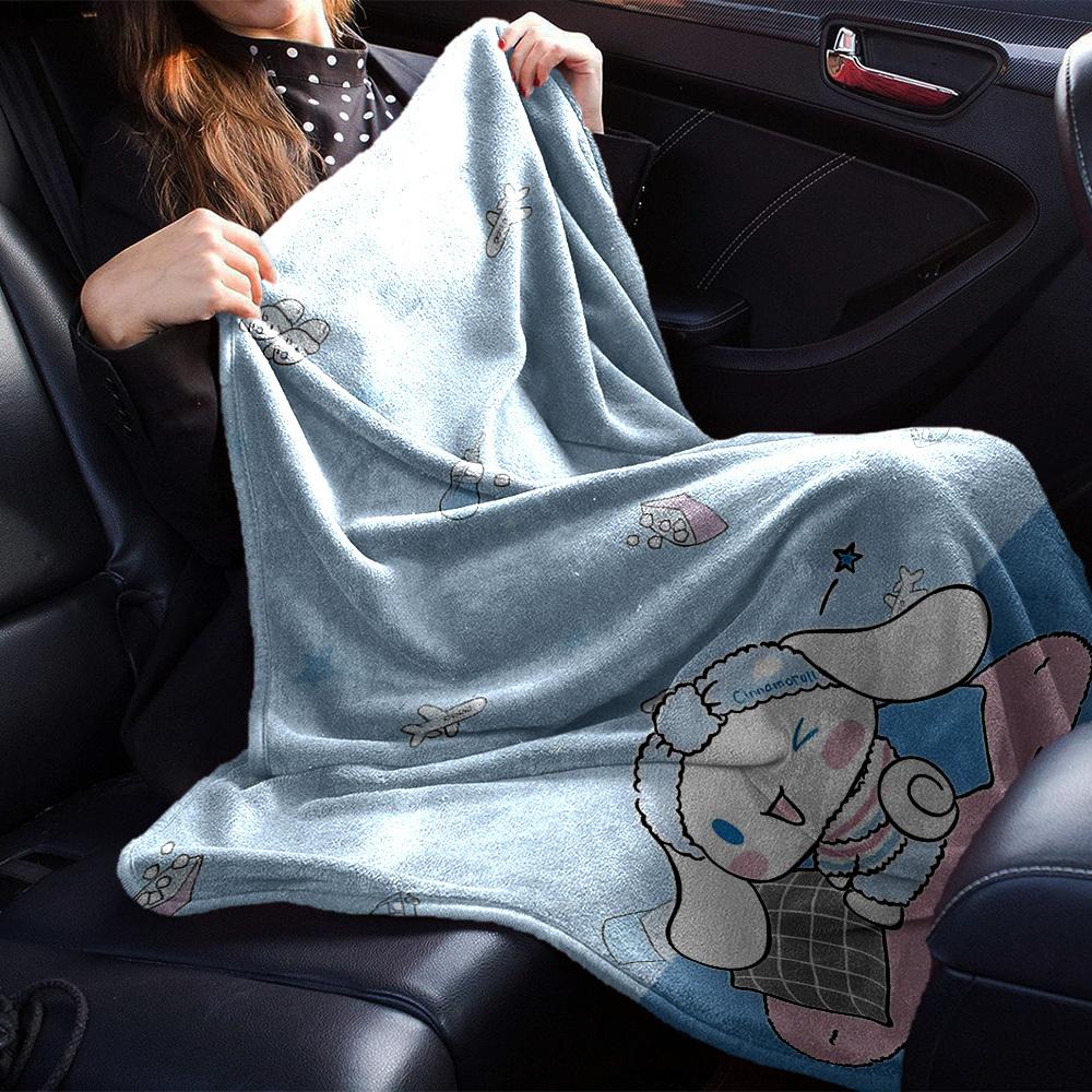 1 шт. Плед CINNAMOROLL Легкий фланелевый плед для дивана, кровати, путешествий, кемпинга, гостиной, офиса, дивана, кресла